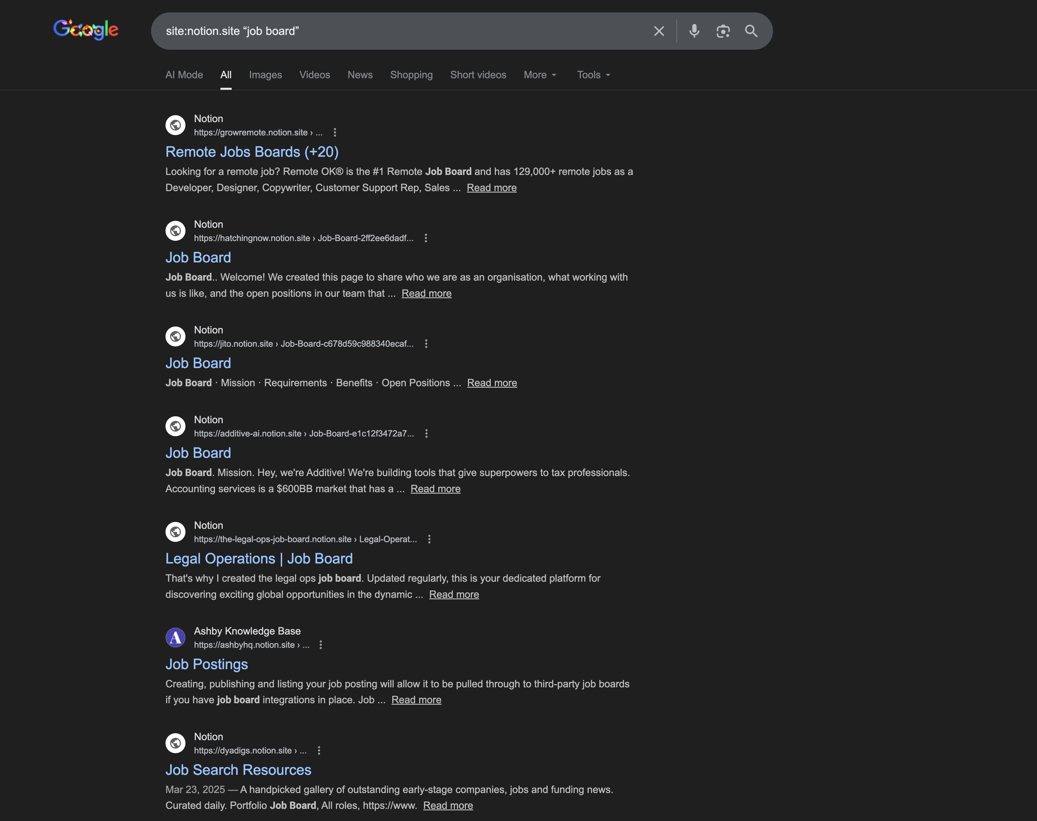 Google X-Ray Search Results